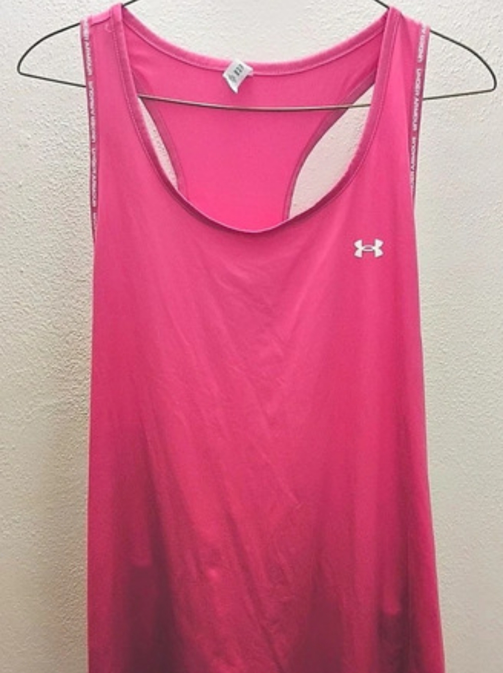 Pink under armour tech knockout racer back tank top - 2xl